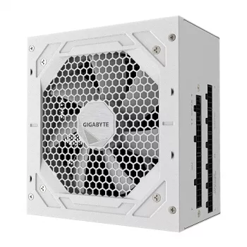Alimentatore GIGABYTE UD850GM PG5 V2 ICE – 850 W, PCIe Gen 5.1, 80 PLUS Gold, completamente modulare, ventola da 120 mm, ATX 3.1, spina UK, bianco