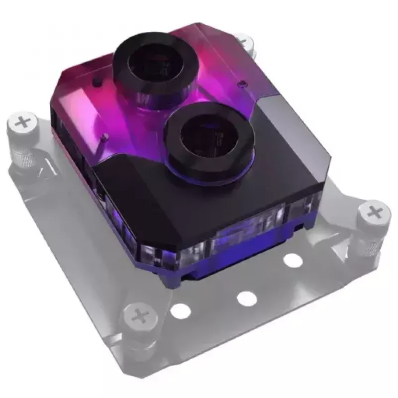 Water block Phanteks EZ-Fit 450 acrilico rame POM nero argento