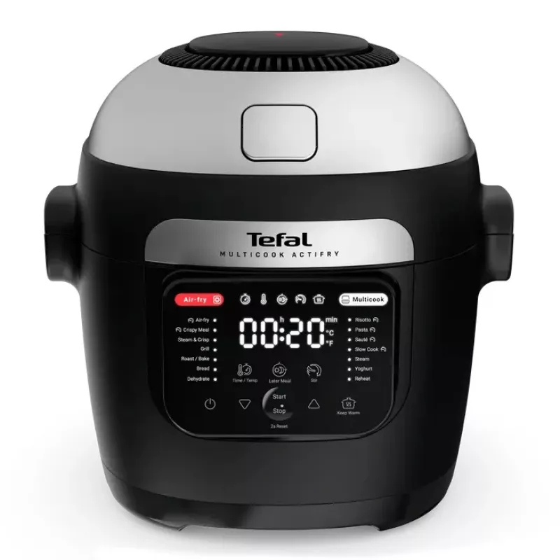 Multicooker Tefal Multicook Actifry MY741CF0, 6 L, 1334 W, acciaio inox/nero