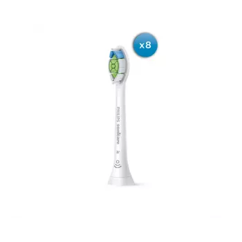 Testine spazzolino Philips HX6068/87 Optimal White, 8 pezzi, bianco, setole medie, intervallo di sostituzione 3 mesi