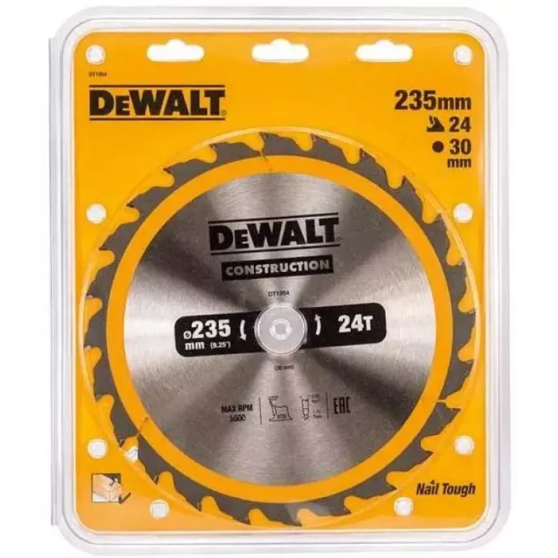 DeWALT DT1954 lama per sega circolare, 235 x 30 mm, 24T