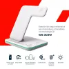 CANYON WS-303 supporto di ricarica wireless Qi 3 in 1, 15 W, bianco (CNS-WCS303W)