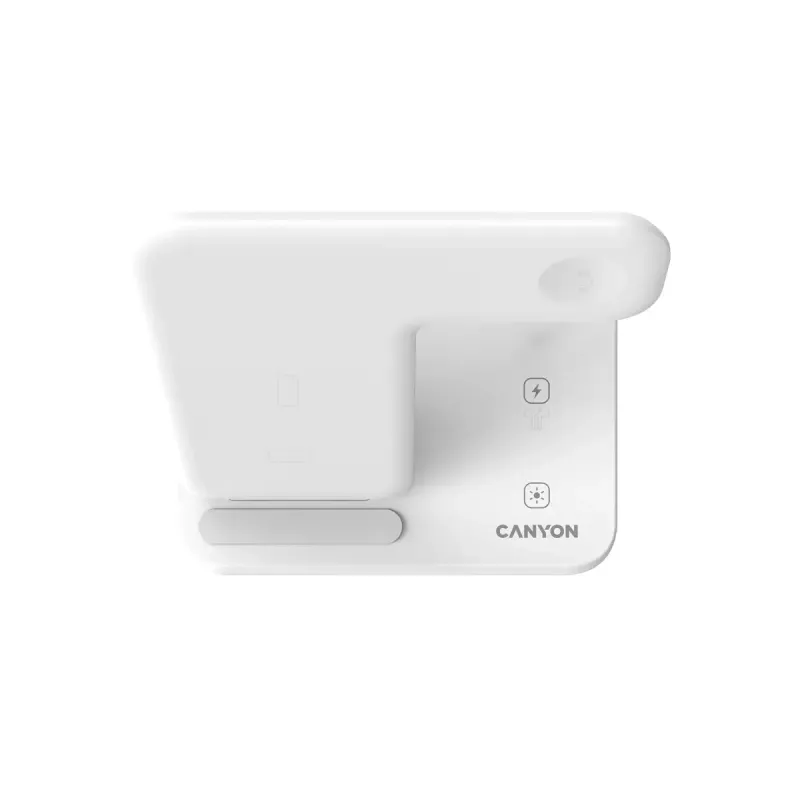 CANYON WS-303 supporto di ricarica wireless Qi 3 in 1, 15 W, bianco (CNS-WCS303W)