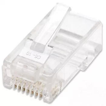 Techly IWP-JAR-C5RTY Connettore a filo RJ45 trasparente