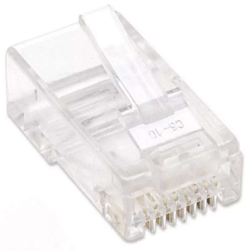 Techly IWP-JAR-C5RTY Connettore a filo RJ45 trasparente