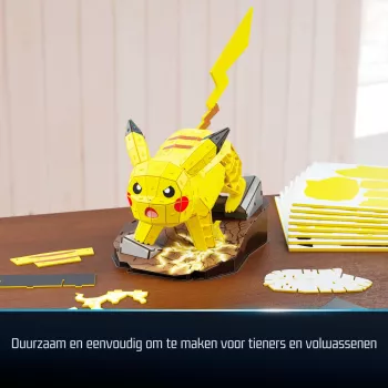 4D Build, kit di costruzione modello 3D Pokémon Pikachu, figura Pokémon, Kanto First Partner Collection, decorazione da scrivania, 201 pezzi, per bambini dai 12 anni