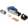 Connettore a filo RJ-45 DeLOCK 86487 blu argento