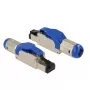 Connettore a filo RJ-45 DeLOCK 86487 blu argento