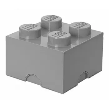 Scatola contenitore LEGO Storage Brick 4 grigio RC40031740, contenitore impilabile per giocattoli e oggetti