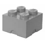 Scatola contenitore LEGO Storage Brick 4 grigio RC40031740, contenitore impilabile per giocattoli e oggetti