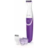 Rifinitore bikini Philips Essential BRT383/15, 3 livelli di lunghezza, batteria AA, 120 min di autonomia, bianco/viola