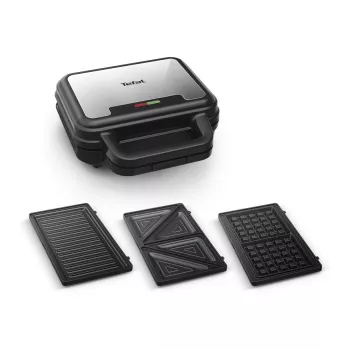 Sandwich maker Tefal SW383D10 700 W nero, acciaio inox
