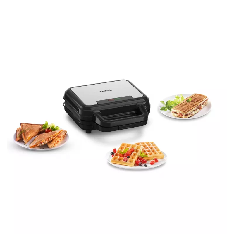 Sandwich maker Tefal SW383D10 700 W nero, acciaio inox