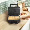 Sandwich maker Tefal SW383D10 700 W nero, acciaio inox