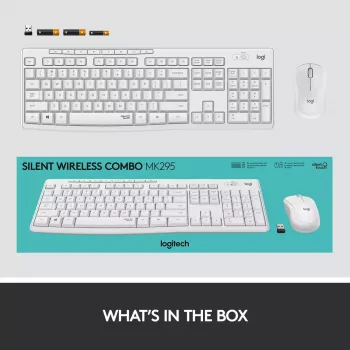 Combo tastiera e mouse wireless Logitech MK295 Silent