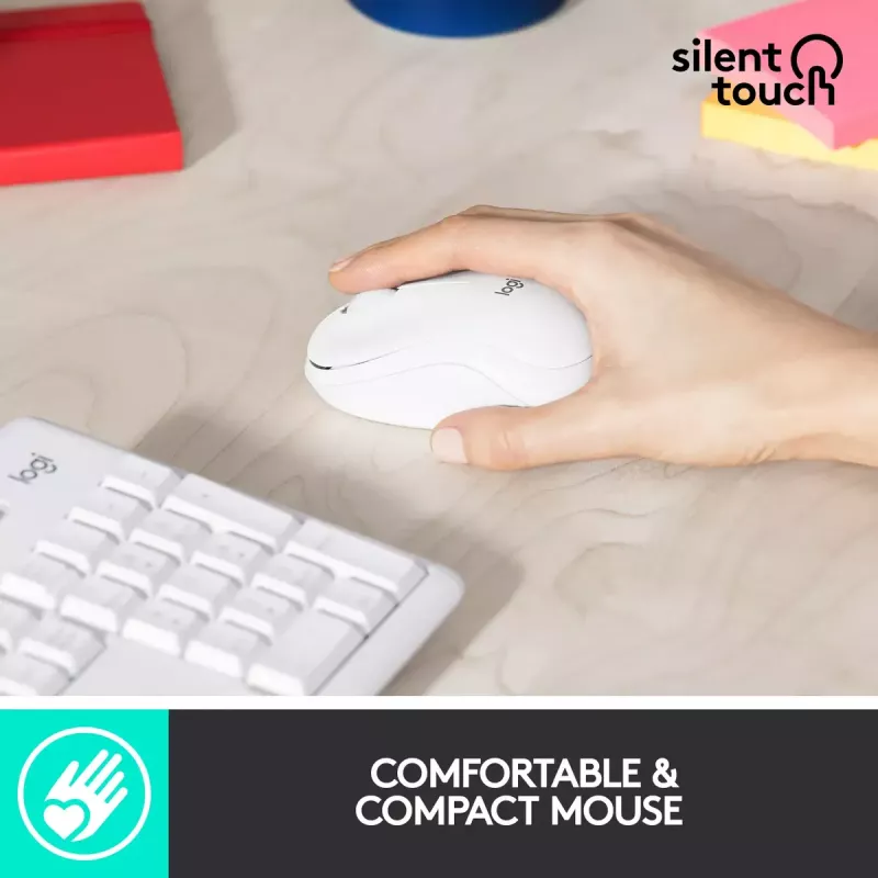 Combo tastiera e mouse wireless Logitech MK295 Silent
