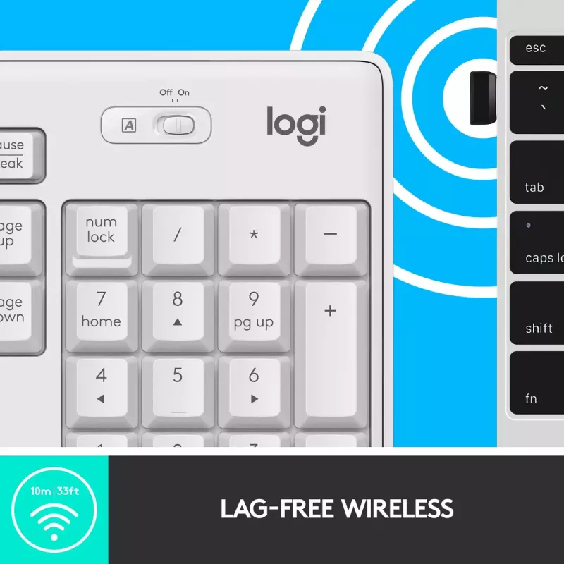 Combo tastiera e mouse wireless Logitech MK295 Silent