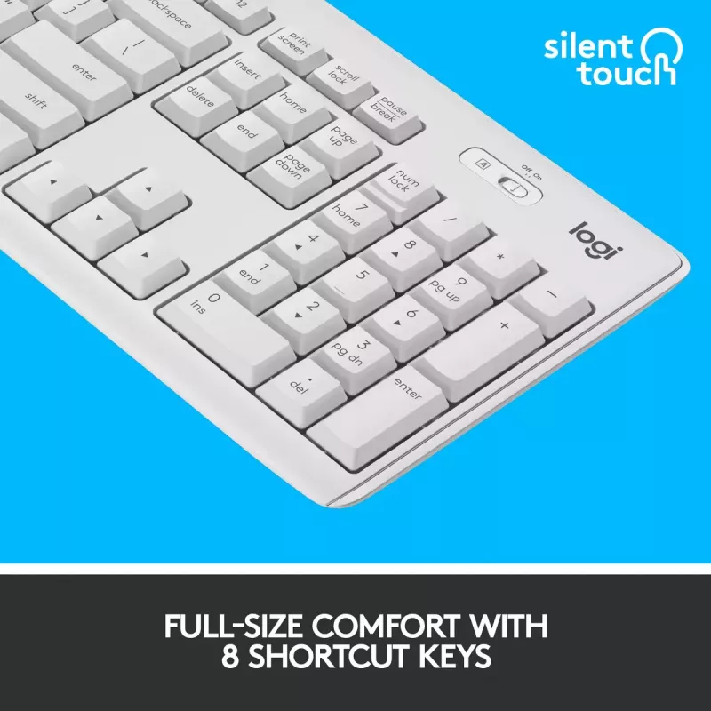 Combo tastiera e mouse wireless Logitech MK295 Silent