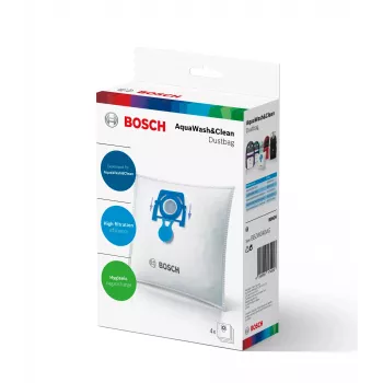 Sacchetti per aspirapolvere a traino Bosch BBZWD4BAG, bianco, confezione da 4 pezzi