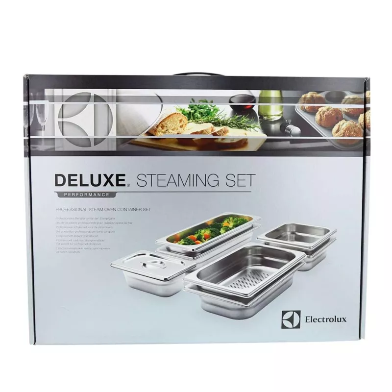 Electrolux PKKS8 Set cestello per cottura a vapore, acciaio, 4 pezzi