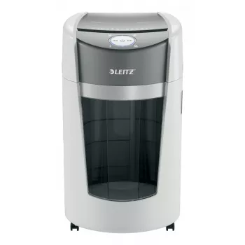 Distruggidocumenti a taglio micro Leitz IQ OptiMax Office livello di sicurezza P5 35L - bianco