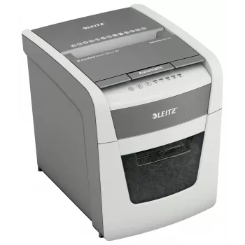 Distruggidocumenti LEITZ IQ Autofeed Small Office50 P4 — taglio a microframmenti 4x28 mm, autofeed 50 fogli, imboccatura 22 cm, contenitore 20 L