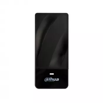 Lettore RFID DAHUA ASR1200E — interfaccia RS-485/Wiegand, compatto 96×43×17 mm, nero