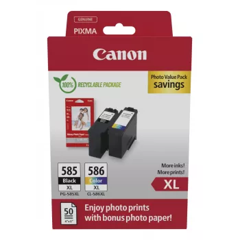 Cartuccia d'inchiostro Canon PG-585XL/CL-586 PVP 2 pezzi originale High (XL) Yield nero, ciano, magenta, giallo