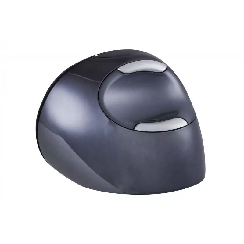 BakkerElkhuizen Evoluent D Small Wireless, per destrimani, design verticale, laser, RF Wireless, 3200 DPI, nero