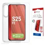 Protezione display in vetro trasparente/protezione posteriore e.v.i. 02204 per Samsung Galaxy S25 FE, trasparente, 1 pz.