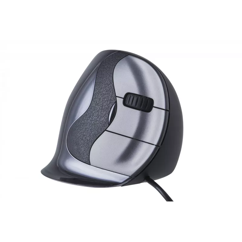 BakkerElkhuizen Evoluent D Medium, per destrorsi, design verticale, laser, USB Type-A, 3200 DPI, nero