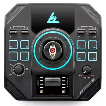 Thrustmaster Sol-R 4 HOTAS nero USB joystick + leva di controllo motore analogico / digitale PC
