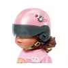 Zapf Creation BABY born 835937 E-Scooter casco per bambola, 43 cm, rosa/nero, 3+
