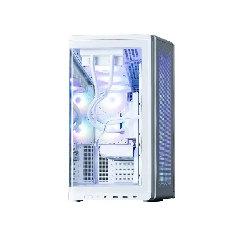 Case PC ZALMAN P60 Mid-Tower con 5 ventole ARGB, bianco