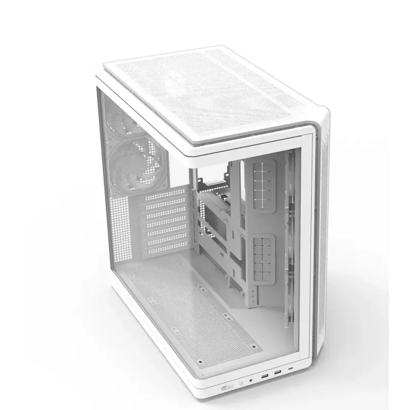 Case PC ZALMAN P60 Mid-Tower con 5 ventole ARGB, bianco
