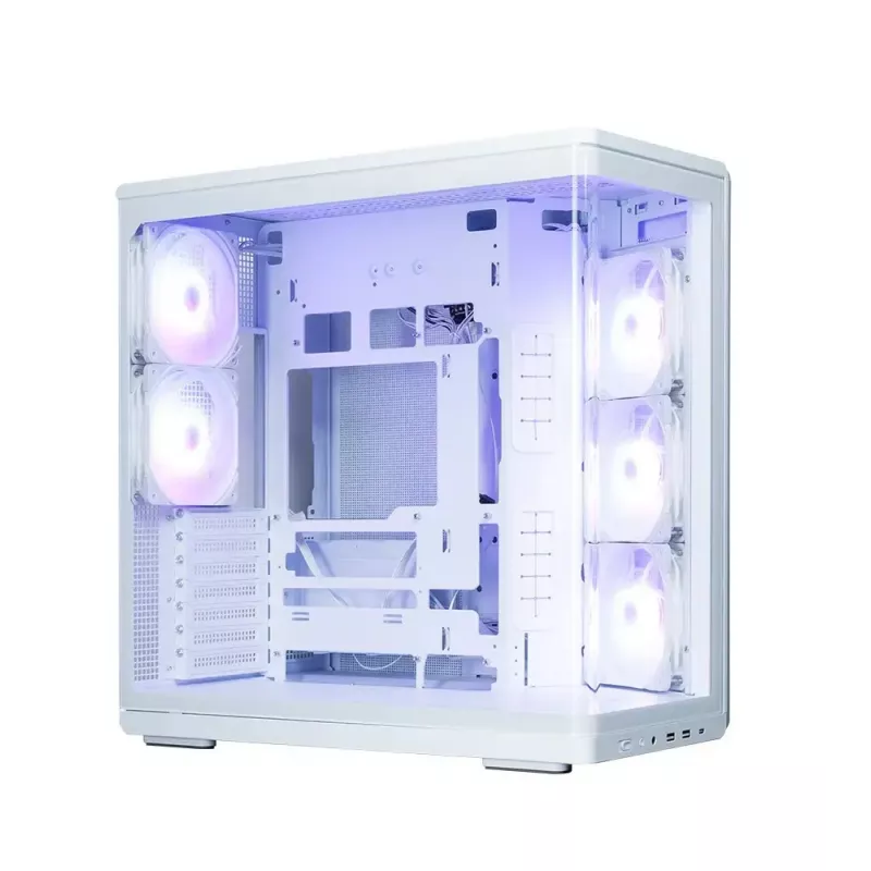 Case PC ZALMAN P60 Mid-Tower con 5 ventole ARGB, bianco