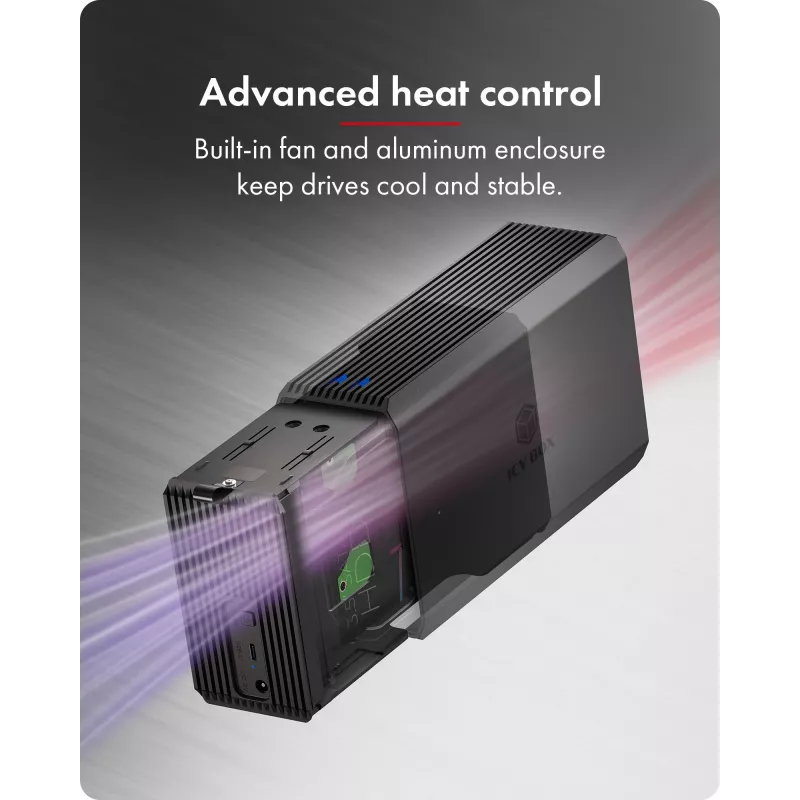 Case per HDD/SSD ICY BOX IB-RD3720-CU3 nero 2,5/3,5 pollici