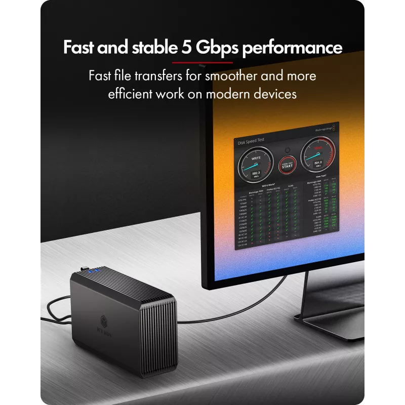 Case per HDD/SSD ICY BOX IB-RD3720-CU3 nero 2,5/3,5 pollici