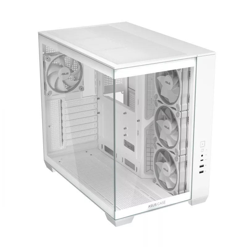 ASUS A32 PLUS TG ARGB case per computer, bianco, vetro temperato