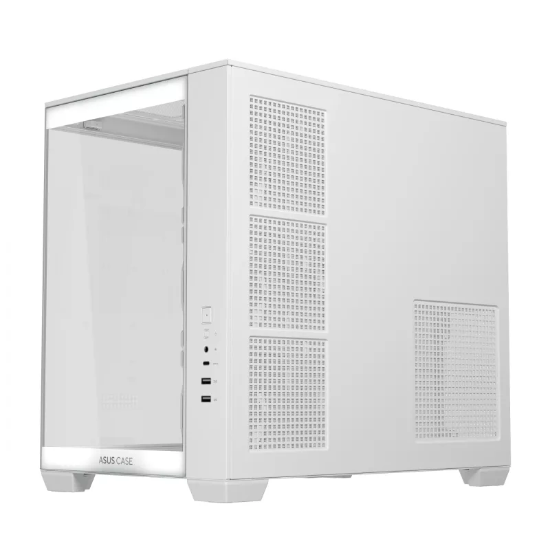 ASUS A32 PLUS TG ARGB case per computer, bianco, vetro temperato