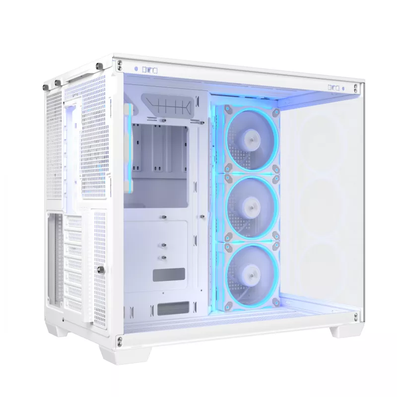 ASUS A32 PLUS TG ARGB case per computer, bianco, vetro temperato
