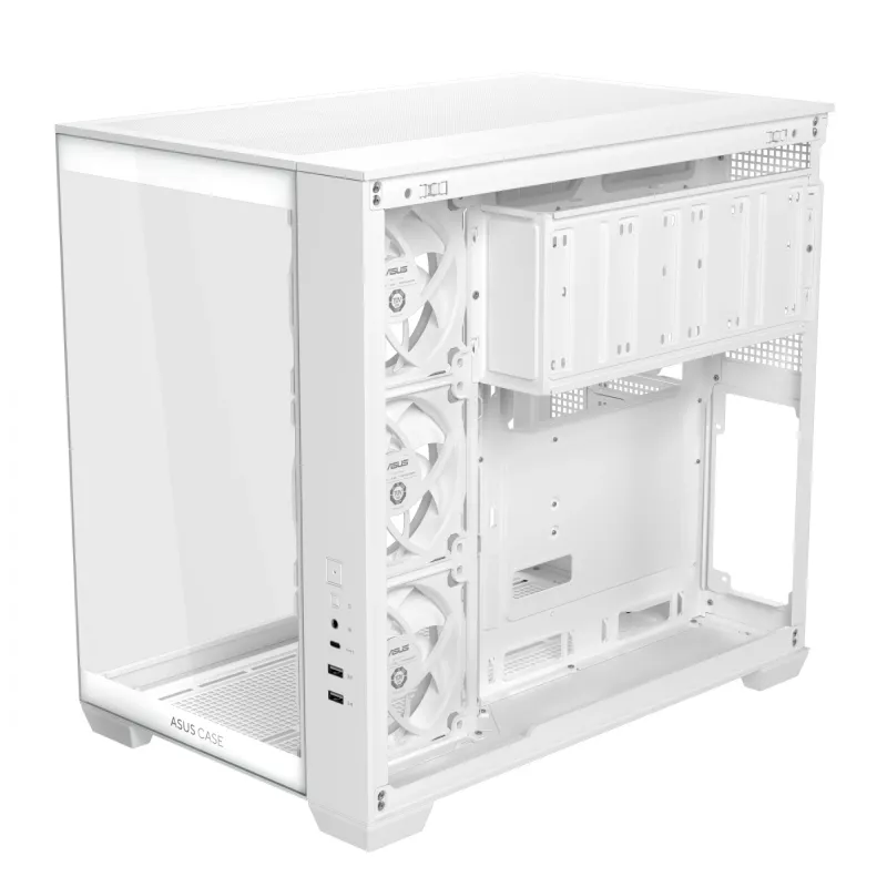 ASUS A32 PLUS TG ARGB case per computer, bianco, vetro temperato