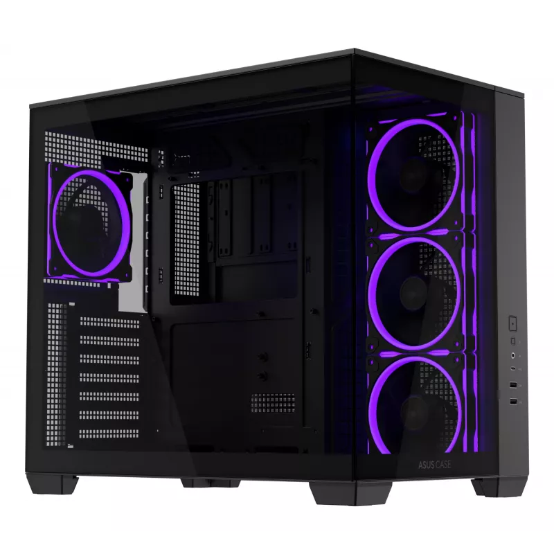 Case PC ASUS A32 PLUS TG ARGB, nero, ATX/micro ATX/Mini-ITX