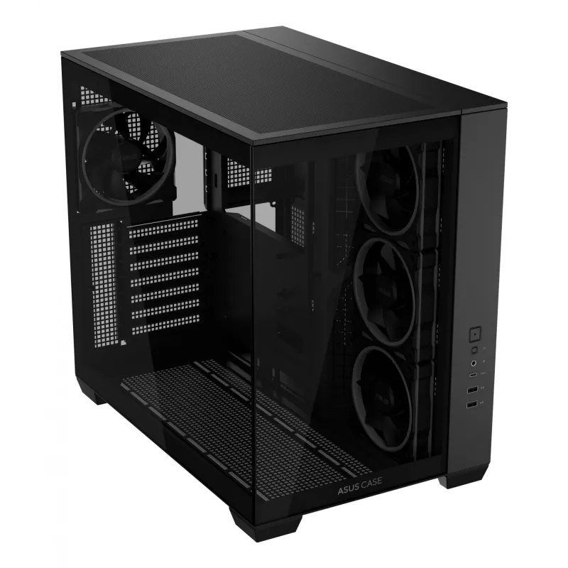 Case PC ASUS A32 PLUS TG ARGB, nero, ATX/micro ATX/Mini-ITX