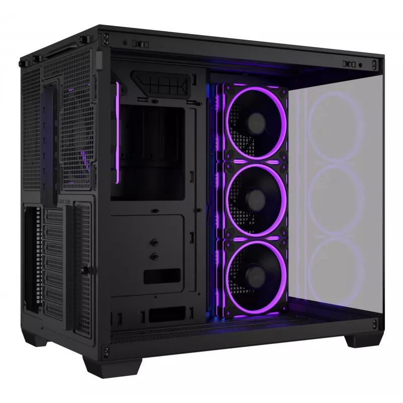 Case PC ASUS A32 PLUS TG ARGB, nero, ATX/micro ATX/Mini-ITX