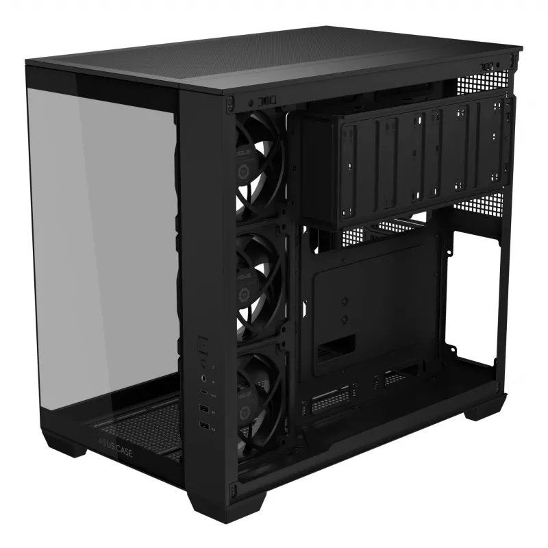 Case PC ASUS A32 PLUS TG ARGB, nero, ATX/micro ATX/Mini-ITX