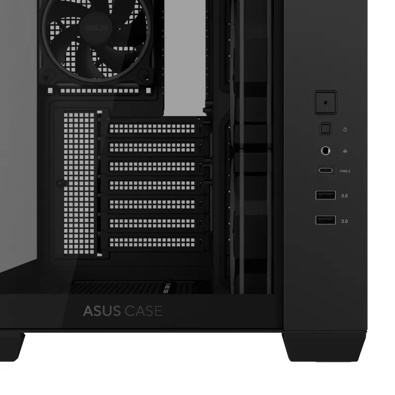 Case PC ASUS A32 PLUS TG ARGB, nero, ATX/micro ATX/Mini-ITX