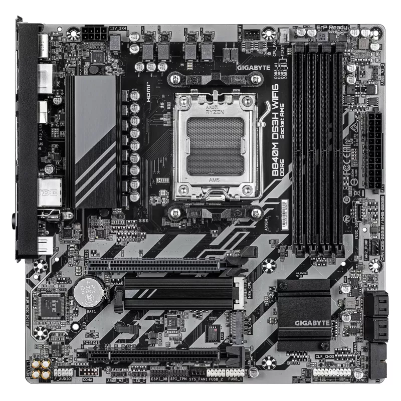 Scheda madre GIGABYTE B840M DS3H WIFI6, AMD B840, Socket AM5, Micro ATX, DDR5