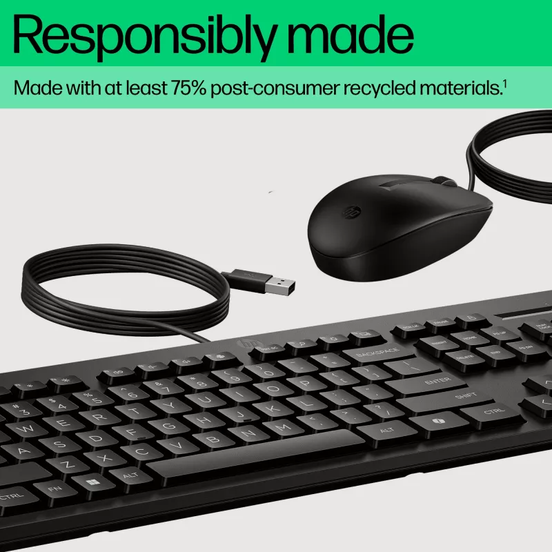 Mouse HP 225 mouse e tastiera con filo Combo G2 USB
