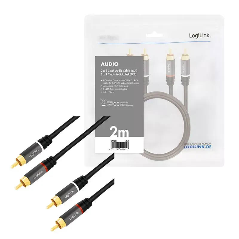 Cavo audio 2m LogiLink CA1204